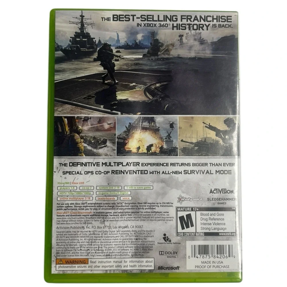 Xbox 360 Bulletstorm Red Faction COD Assassins Medal of Honor Video Bundle Lot 6